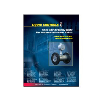 Брошюра турбинных расходомеров изготовителя LIQUID CONTROLS